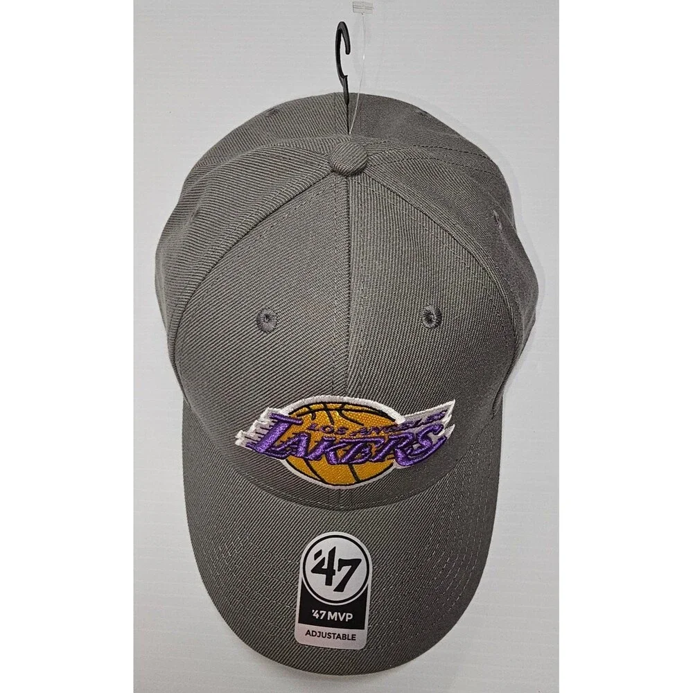 Los Angeles Lakers NBA '47 Brand MVP Adjustable Dad Hat Dark Gray NEW w/Tags